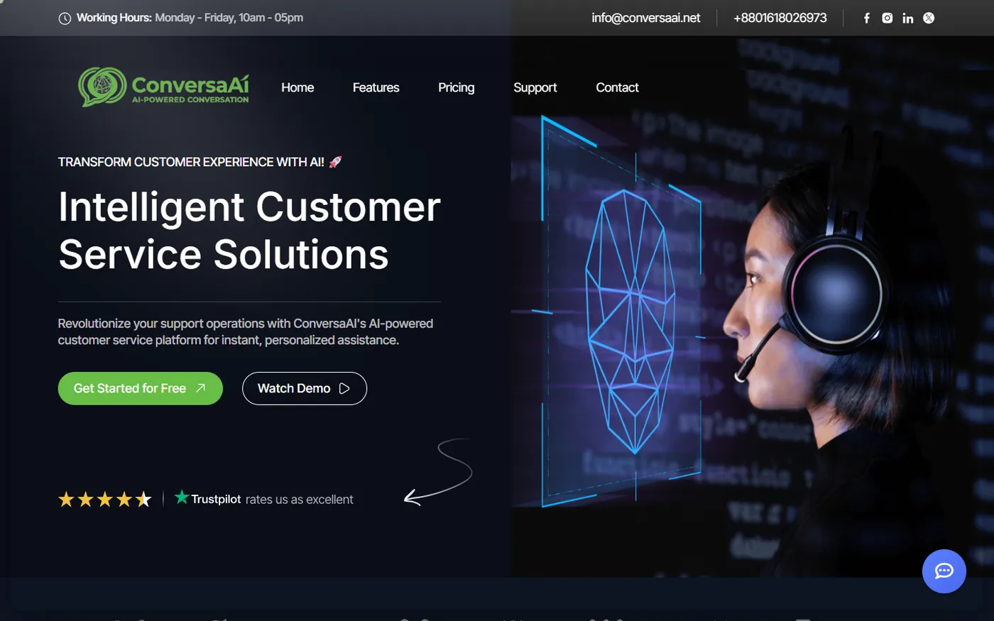 Conversa AI — Self-Training Support Bot