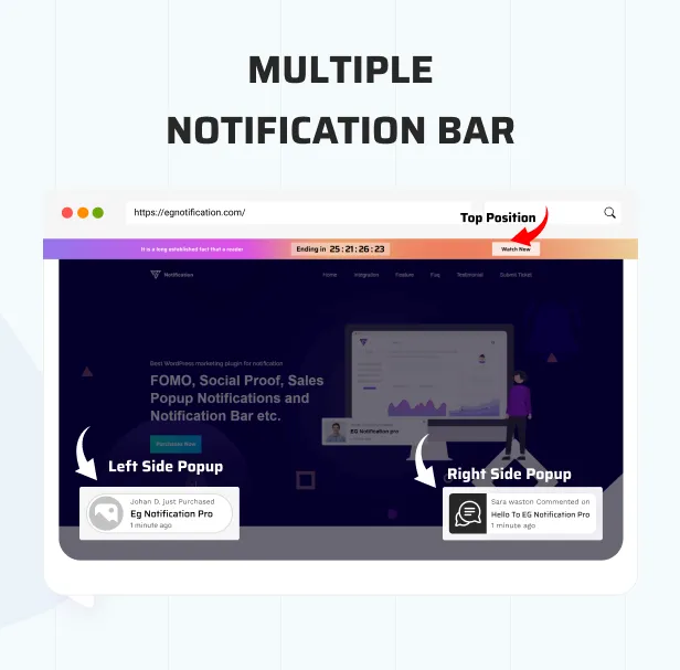 EG Notification — FOMO & Social-Proof Popup Plugin, screen 4