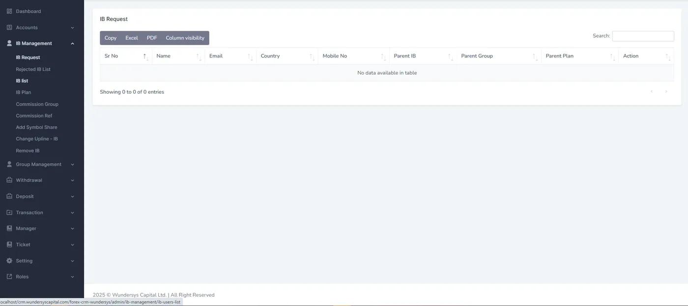 Forex CRM — MT5 Broker Platform (Wundersys Capital)