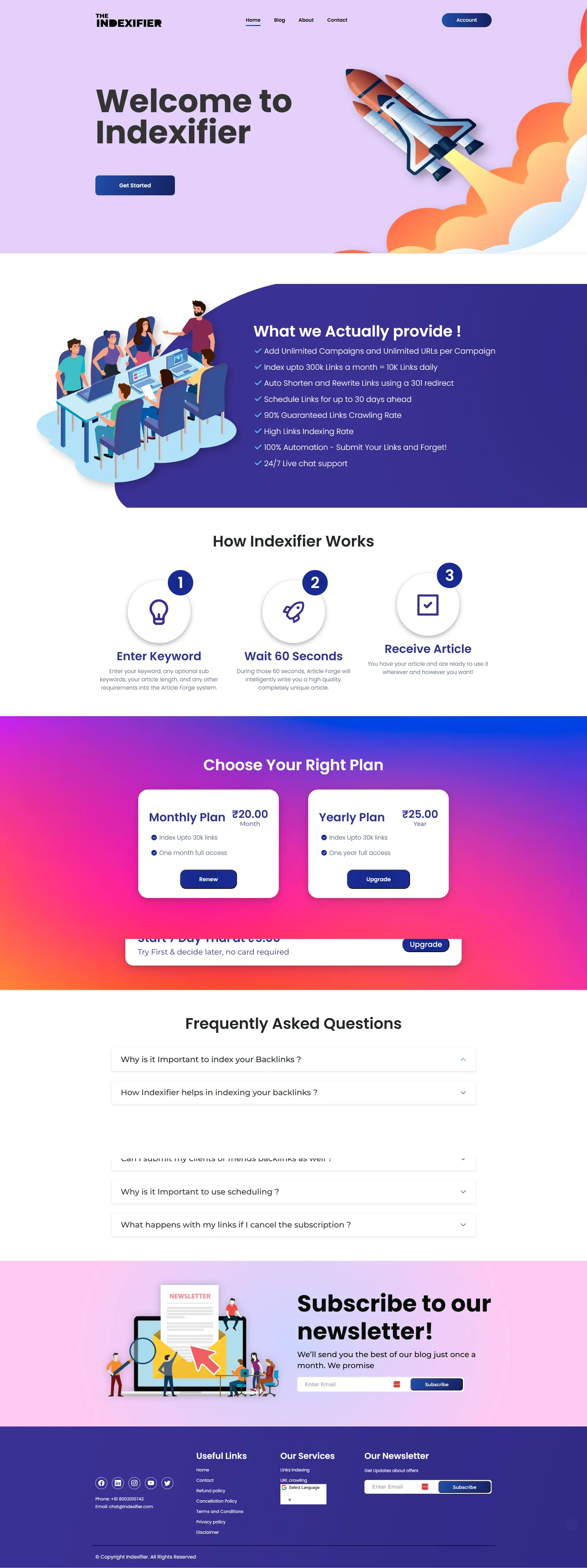 Indexifier — Backlink Indexing SEO SaaS
