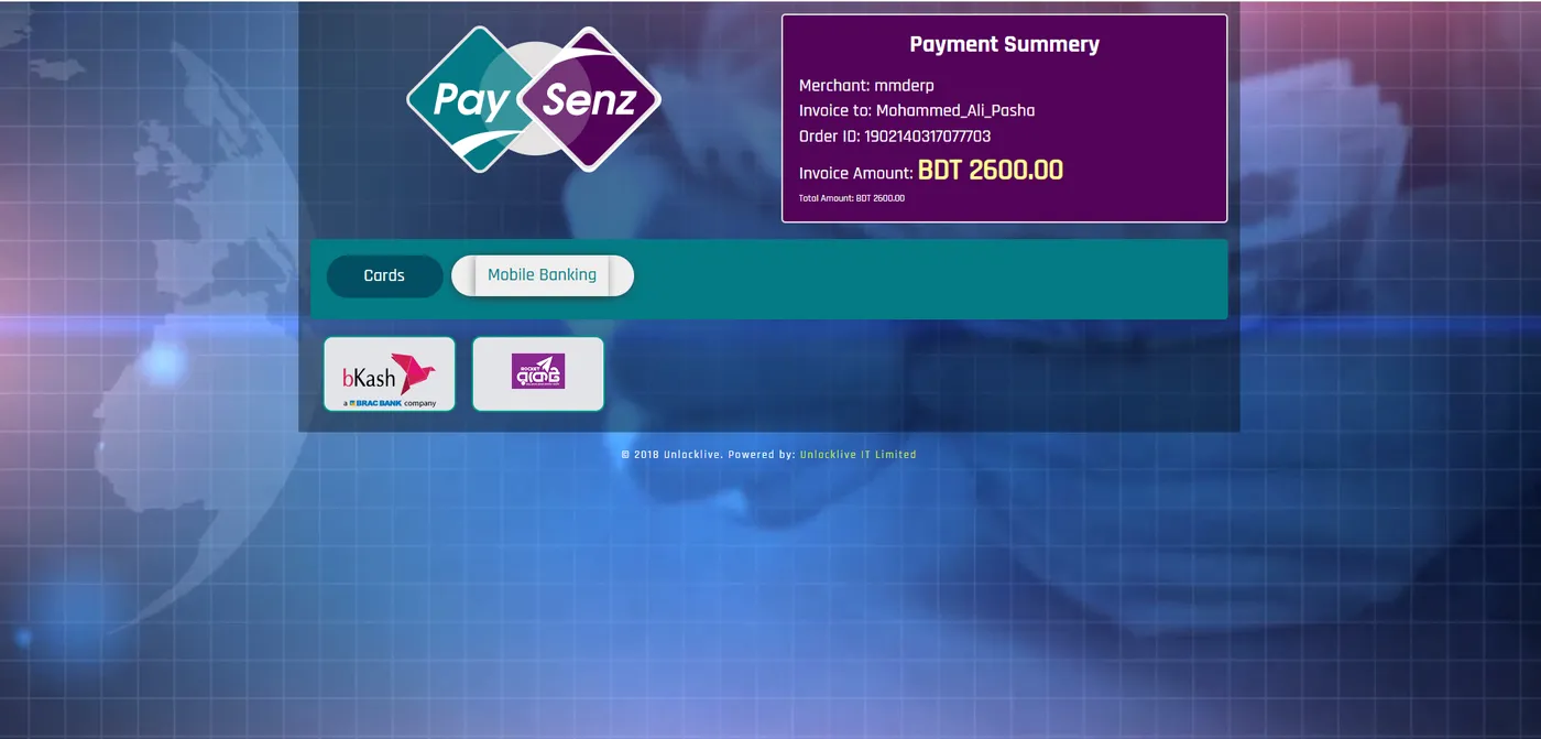 Paysenz — Payment Gateway Aggregator (Bangladesh)