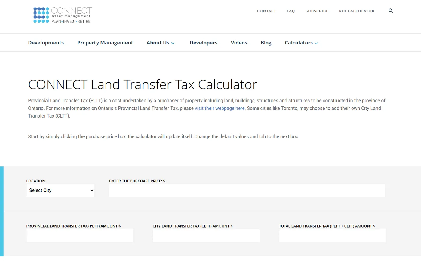 Connect Asset Management — Real-Estate Investment Site, screen 3