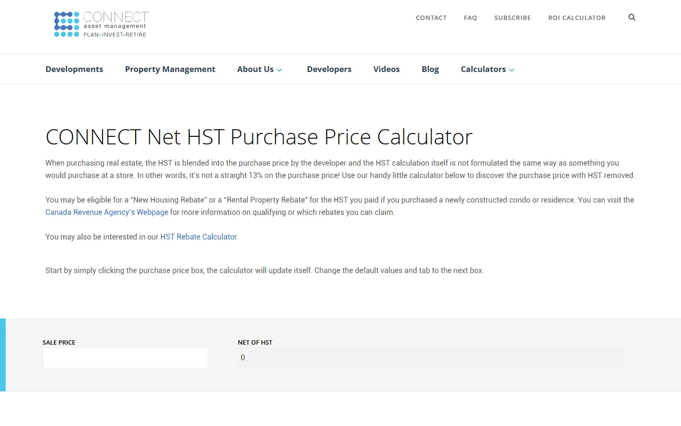 Connect Asset Management — Real-Estate Investment Site, screen 4
