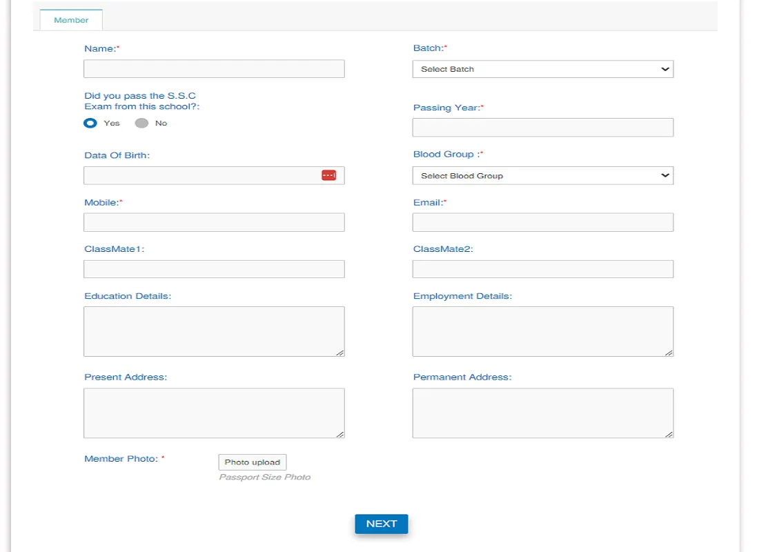 Member Management Plugin (Alumni Registration), screen 3